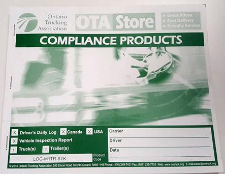 Driver's Daily Log Book (OTA), Case Lot